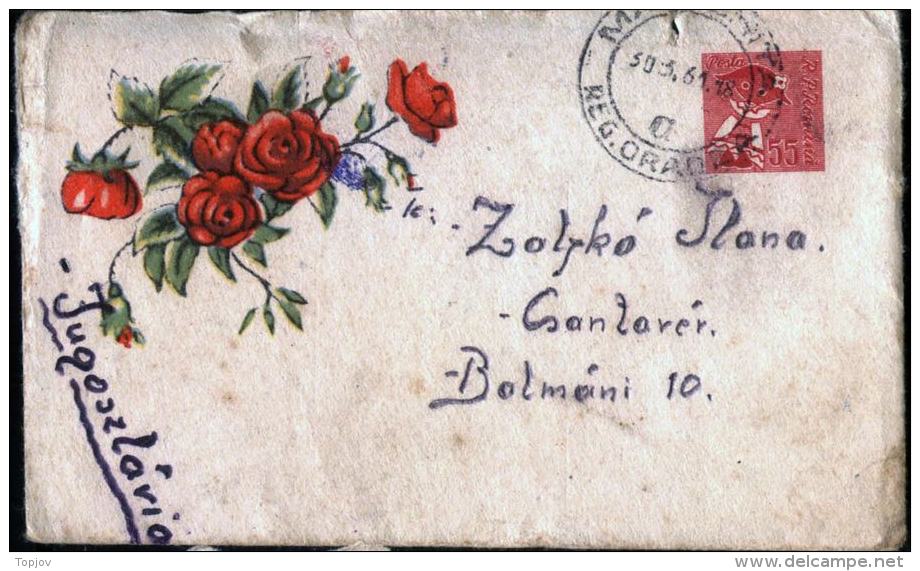 ROMANIA  -   PUPPET On Small Envelope -  Mi. U 130 - 1961 - Puppets