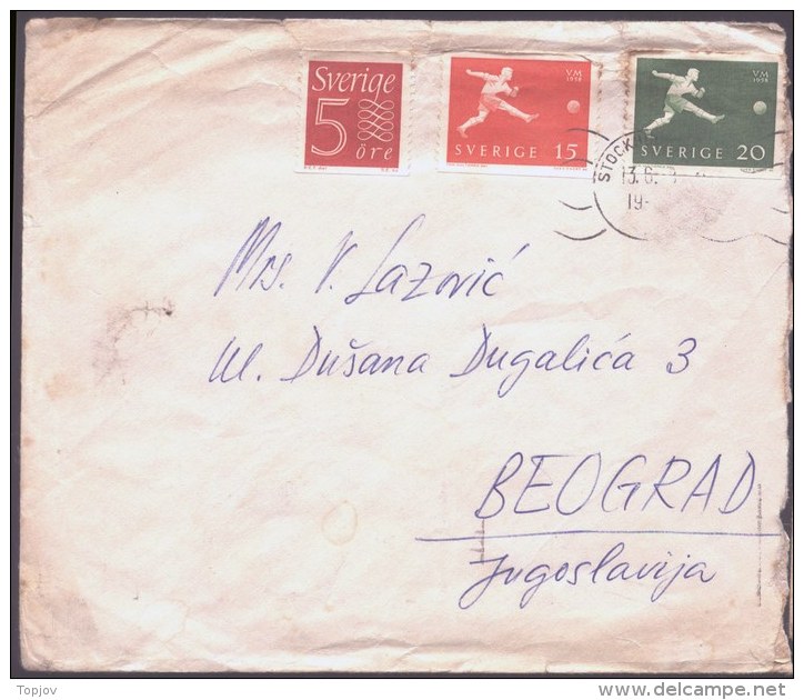 SWEDEN - FIFA WORLD CUP  On Cover - 1958 - 1958 – Suède