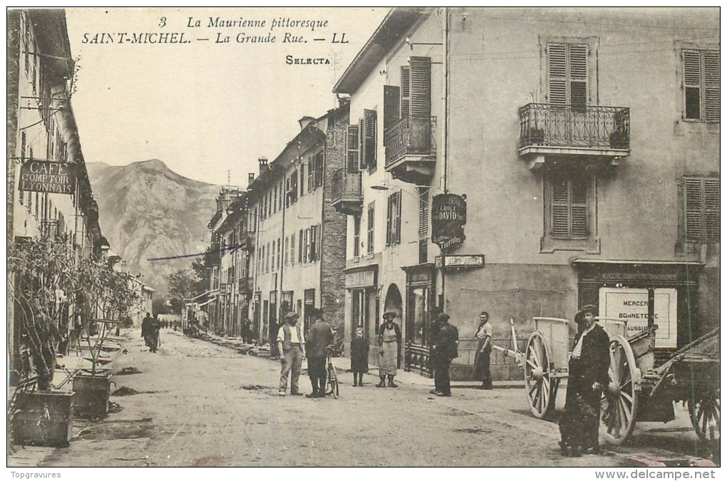 73 LA MAURIENNE PITTORESQUE SAINT-MICHEL LA GRANDE RUE ANIMEE - LL - Saint Michel De Maurienne