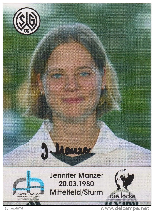 Original Women Football Autograph SG Wattenscheid 09 Team 2004 /05 Jennifer Manzer - Autographes