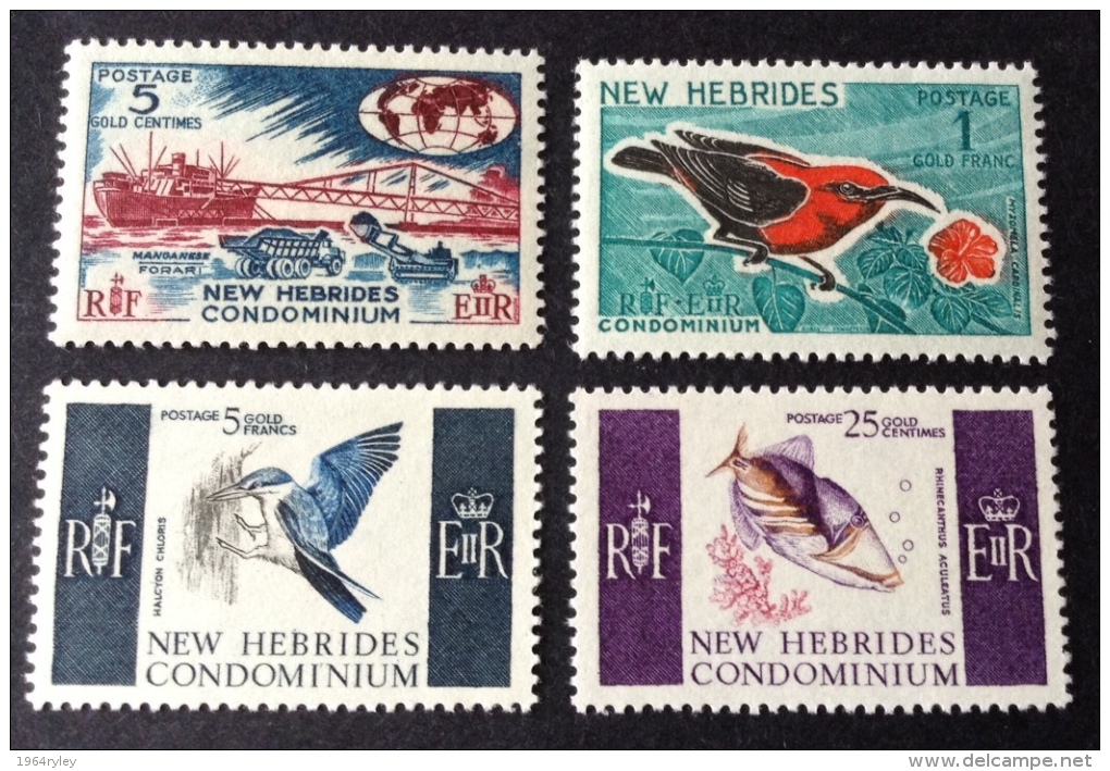 New Hebrides 1966 Mi 236/239, Yv 219/222 Mh* - Nuevos