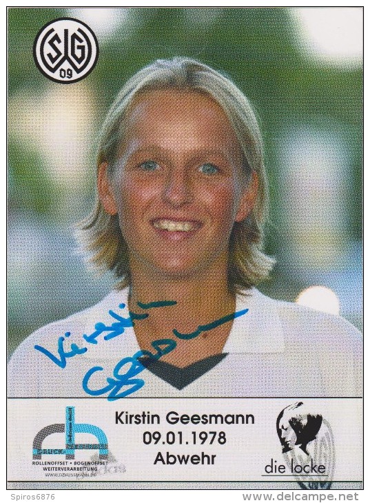 Original Women Football Autograph SG Wattenscheid 09 Team 2004 /05 Kirstin Geesmann - Autographes