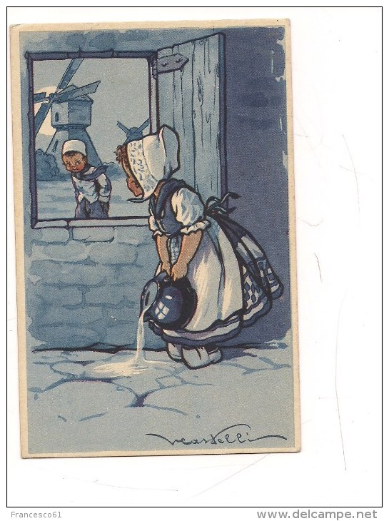 $3-3690 ILLUSTRATORI CASTELLI BIMBI 1925 VIAGGIATA - Castelli