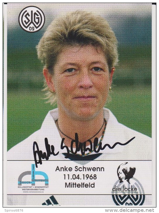 Original Women Football Autograph SG Wattenscheid 09 Team 2004 /05 ANKE SCHWENN - Autographes