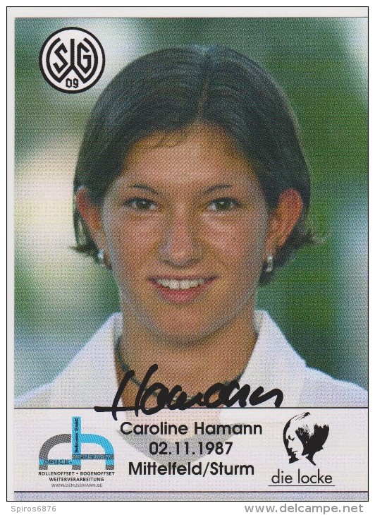 Original Women Football Autograph SG Wattenscheid 09 Team 2004 /05 CAROLINE HAMANN - Autographes