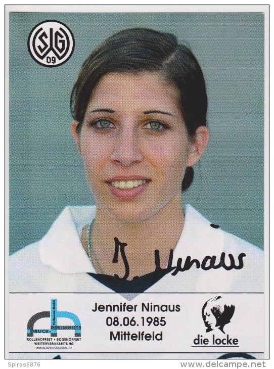 Original Women Football Autograph SG Wattenscheid 09 Team 2004 /05 JENNIFER NINAUS - Authographs