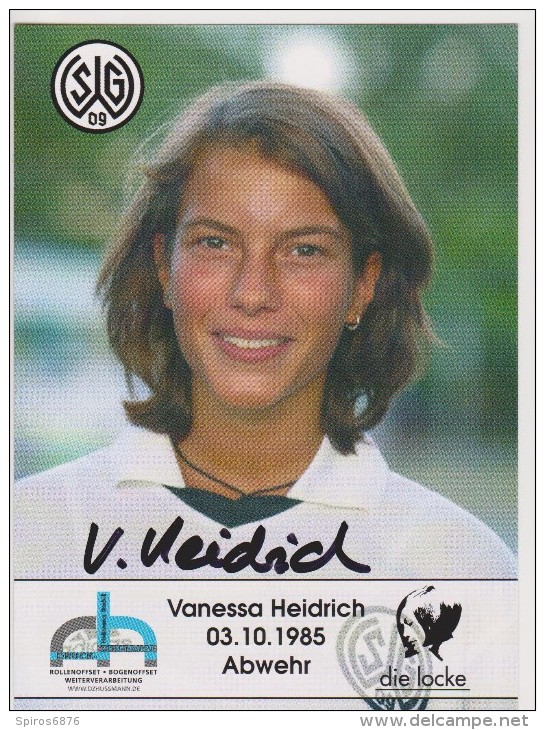 Original Women Football Autograph SG Wattenscheid 09 Team 2004 /05 VANESSA HEIDRICH - Autographes