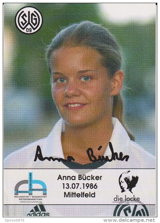 Original Women Football Autograph SG Wattenscheid 09 Team 2004 /05 Anna Bücker - Autographes