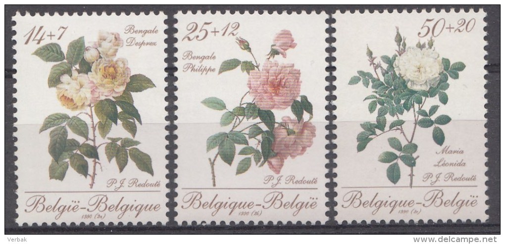 BELGIQUE Mi.nr.:2405-2407  Rosen 1990 Neuf Sans Charniere / Mnh / Postfris - Ongebruikt