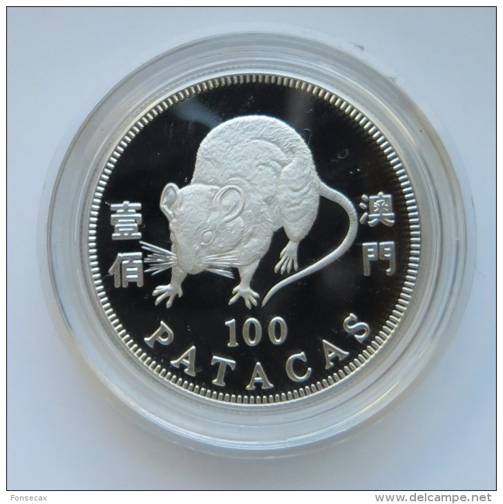 VF MACAO   SILVER 100 PATACAS UNC RATO 1996  No Box Or COA - Macao