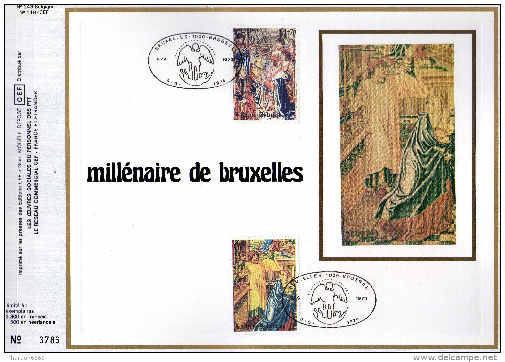 2 Feuillets Tirage Limité CEF 244 245 1932 à 1935 Millénaire De Bruxelles Tapisserie - 1971-1980