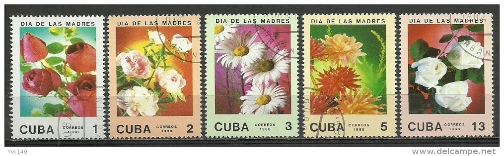 Cuba; 1988 Mothers' Day "Flowers" - Muttertag