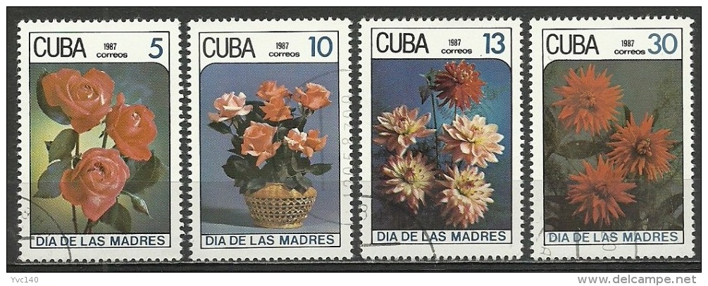 Cuba; 1987 Mothers' Day "Flowers" - Fête Des Mères