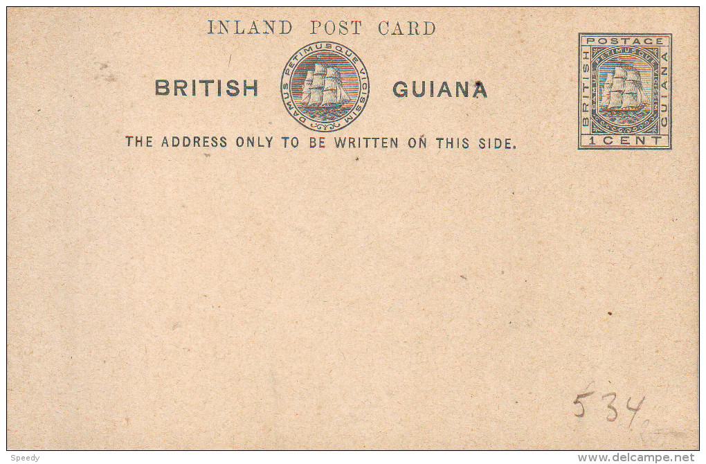 BRITISH GUIANA : ENTIER -POSTWAARDESTUK  H&G Nr. 4 ** NEW !! - British Virgin Islands