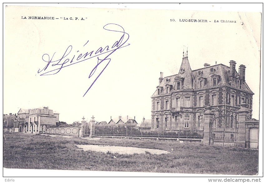 LUC SUR MER   Le Château  Petit Pli - Timbrée - Luc Sur Mer