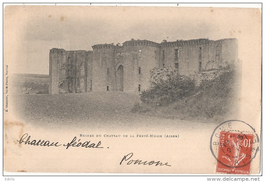 Ruines Du Château De La Ferté Milon - Superbe  - Précurseur Neuf Excellent état - Autres & Non Classés