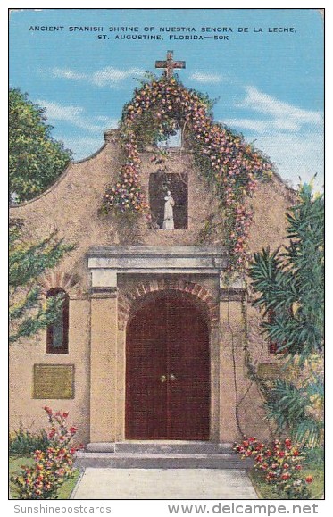 Ancient Spanish Shrine Of Nuestra Senora De La Leche Saint Augustine Florida - St Augustine