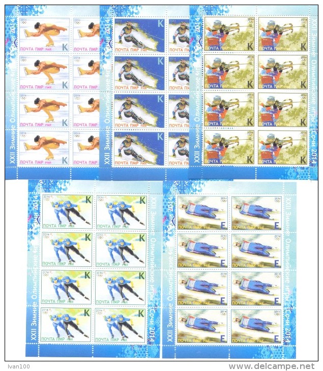 2014. Transnistria,  Winter Olympic Games Sochi, 5 Sheetlets, Mint/** - Winter 2014: Sochi