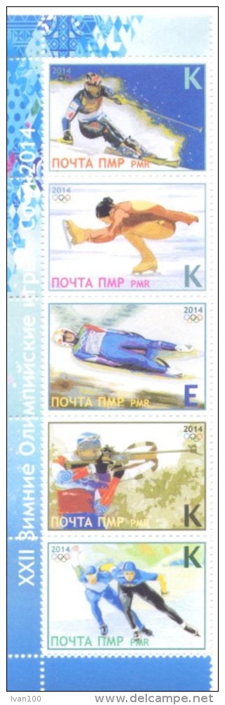 2014.  Transnistria, Winter Olympic Games Sochi,  Set In Strip, Mint/** - Winter 2014: Sotchi