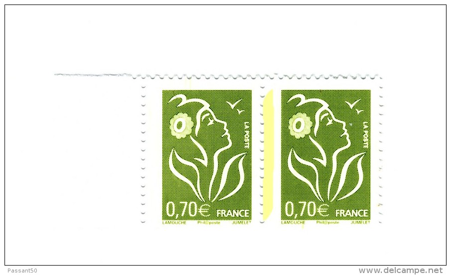 Lamouche 0.70 € Vert YT 3967 Sans Phosphore Tenant à Bande Gauche . Superbe, Voir Le Scan . Maury  N° 3960c : 160 € - Unused Stamps