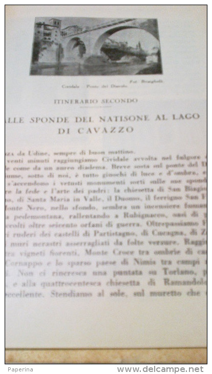 DALLE SPONDE DEL NATISONE AL LAGO DI CAVAZZO:CIVIDALE,TARCENTO,GEMONA,VENZONE  1930 ARTICOLO RIT. DA RIVISTA - Altri & Non Classificati