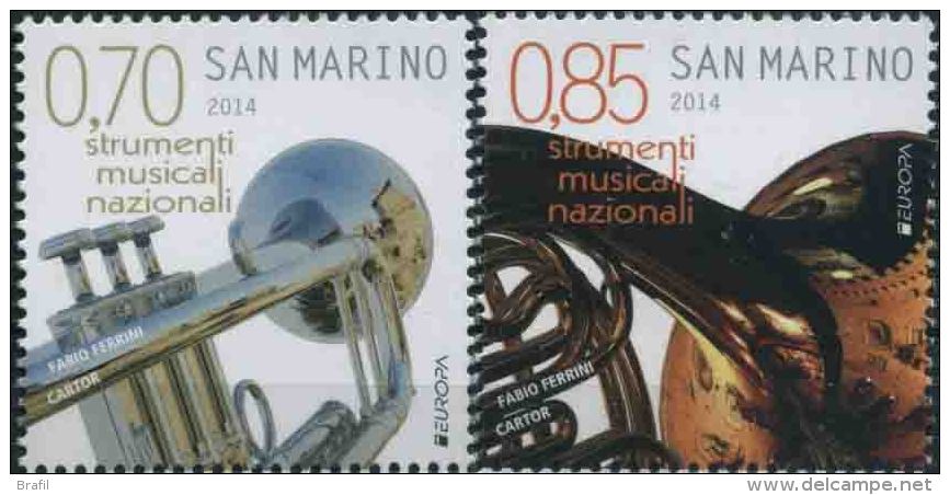 2014 San Marino, Europa Strumernti Musicali, Serie Completa Nuova (**) - Neufs