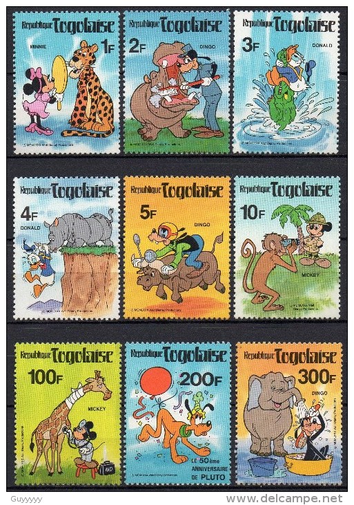 Togo - Disney - 1980 - Yvert N° 999 à 1007 ** + BF 143 & BF 144 ** - Disney