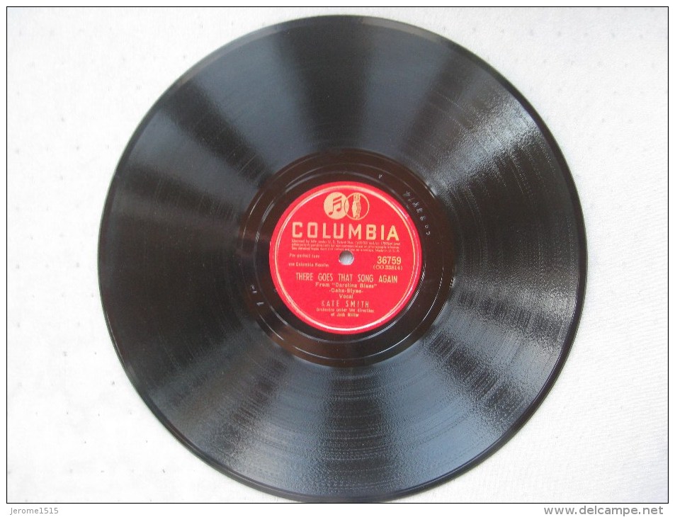 Disque Ancien 78 Tours Gramophone Columbia "don't Fence Me In Et There Goes That Song Again"  & - 78 G - Dischi Per Fonografi