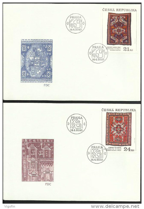 CZ 2010-627-8 ART OF ASIA, CZECH REPUBLIK, 2FDC - FDC