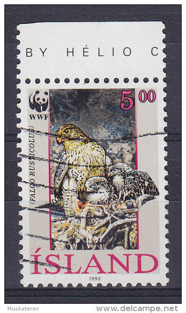 Iceland 1992 Mi. 776    5.00 Kr Bird Vogel Oiseau Gerfalke Falcon WWF Panda Issue - Gebruikt