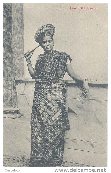 Ceylon,  Tamil Girl, Ceylon  (Sri Lanka)  (Ceylan) - Sri Lanka (Ceylon)