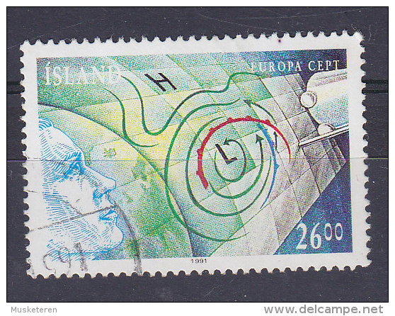 Iceland 1991 Mi. 742    26.00 Kr Europa CEPT : Europäische Weltraumfahrt - Gebraucht