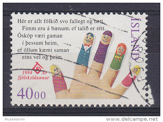 Iceland 1994 Mi. 797    40.00 Kr Internationales Jahr Der Familie - Usati