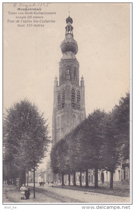 Hoogstraten - Toren Van Sinte-Katharinakerk Hoogte 105 Meters. Afgestempeld 1925. - Hoogstraten