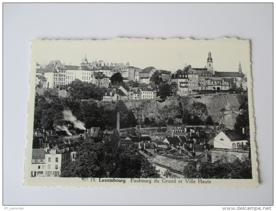 AK / Bildpostkarte Luxembourg Faubourg Du Grund Et Ville Haute. Phototypie A. Dohmen - Luxembourg - Ville