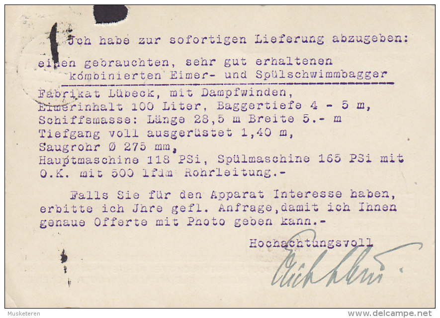 Germany ERICH SCHÖN, BERLIN-FROHNAU 1930 Card Karte To AALBORG Denmark Hindenburg Stamp (2 Scans) - Briefe U. Dokumente