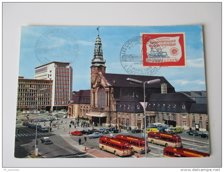 AK / Bildpostkarte Luxembourg Gare Centrale Et Batiment Du C.F.L. 1965 - Luxembourg - Ville