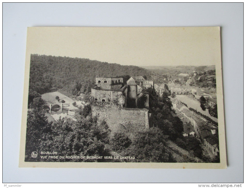 AK / Bildpostkarte Luxembourg Bouillon. Vue Prise Du Rocher De Besmont Vers Le Chateau Stempel:Chateau Fort De Bouillon - Bouillon