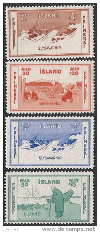 Iceland 1933 MNH/**/postfris/postfrisch Michelnr. 168-171 - Ongebruikt