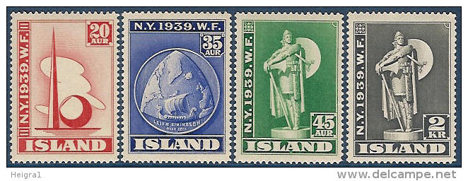 Iceland 1939 MNH/**/postfris/postfrisch Michelnr. 204-207 - Nuovi