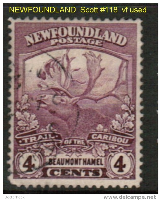 NEWFOUNDLAND   Scott  # 118  VF USED - 1908-1947
