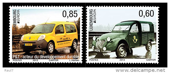 Luxembourg - 2013 - 2 CV, Renault Kangoo, Véhicules Postaux, Europa 2013 - 2val Neuf // Mnh - 2013