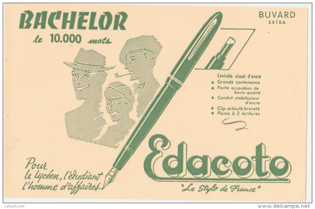 Buvard Ancien "Edacoto"le Stylo De France - S