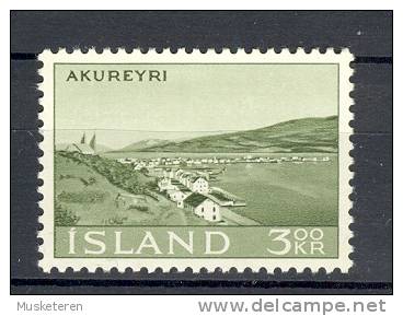 Iceland 1963 Mi. 372    3.00 Kr Landscape Landschaft Akureyri MNH** - Unused Stamps