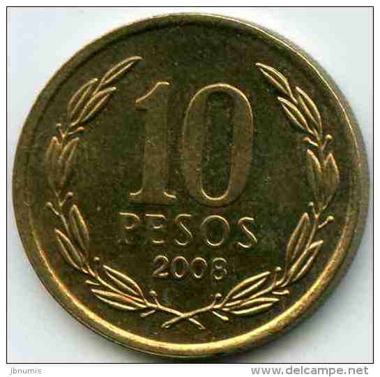 Chili Chile 10 Pesos 2008 KM 228.2 - Chili