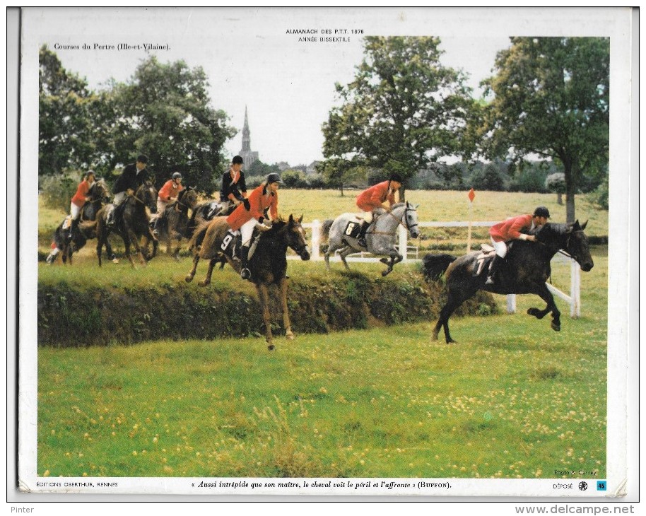 CALENDRIER - ALMANACH DES POSTES ET DES TELEGRAPHES - ANNEE 1976 - Département De SEINE ET MARNE - Grand Format : 1971-80