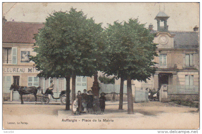 1907  Auffargis " Place De La Mairie " - Auffargis