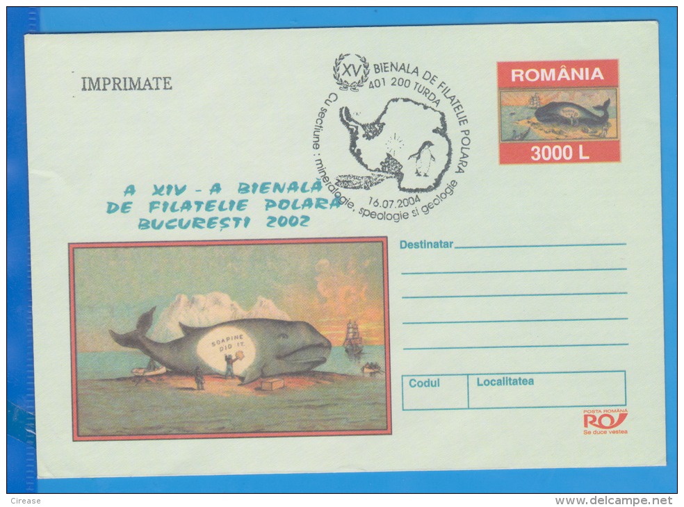 Whale Hunting  ROMANIA POSTAL STATIONERY - Whales