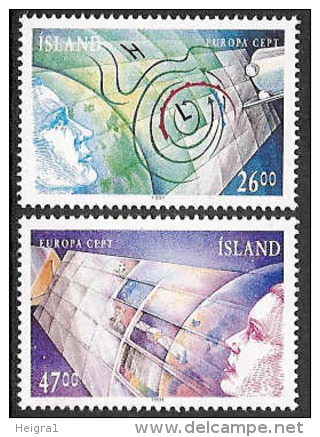 Iceland 1991 MNH/**/postfris/postfrisch Michelnr. 742-743 Europa Cept - Nuovi