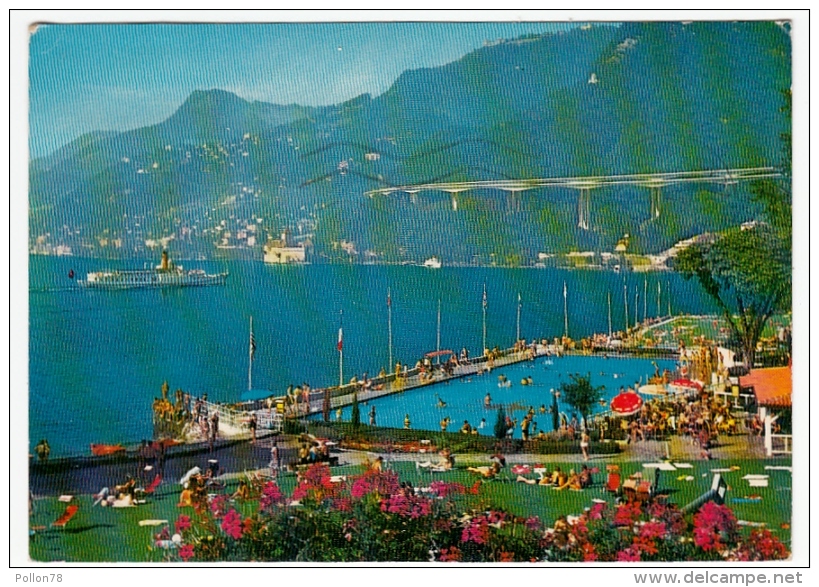 MONTREUX - PISCINE DE VILLENEUVE - CHATEAU DE CHILLON ET AUTOROUTE - VAUD 1975 - Villeneuve